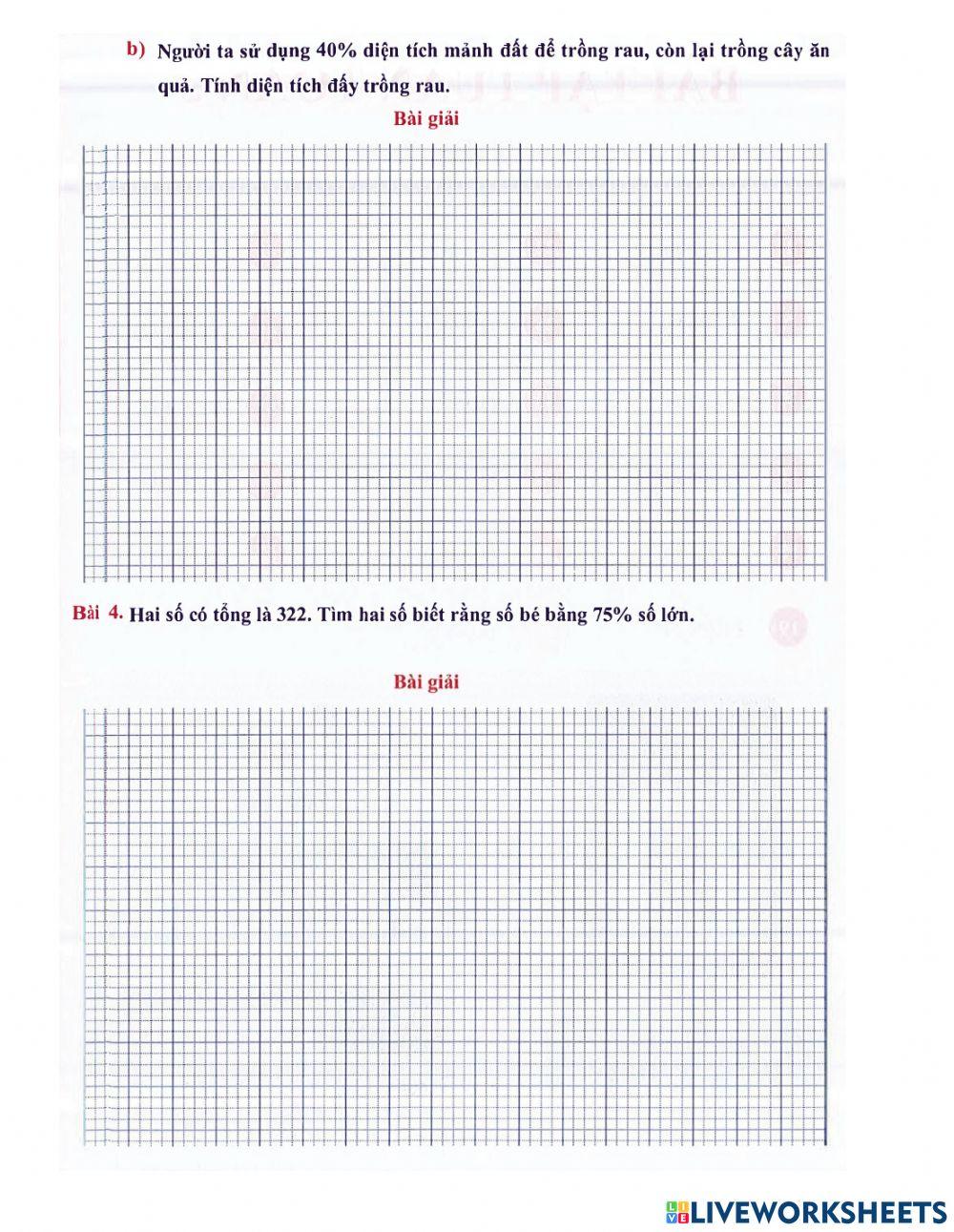 Toán 5 - Tuần 35 Bài tập