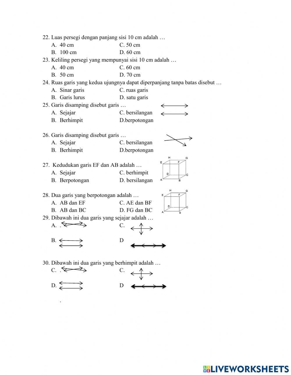 Pts genap matematika kelas 4