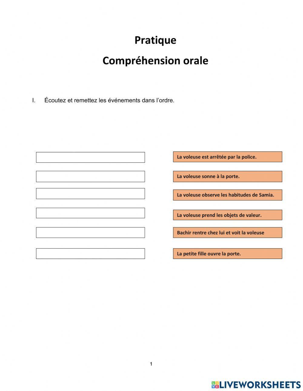 Fait divers - Compréhension orale