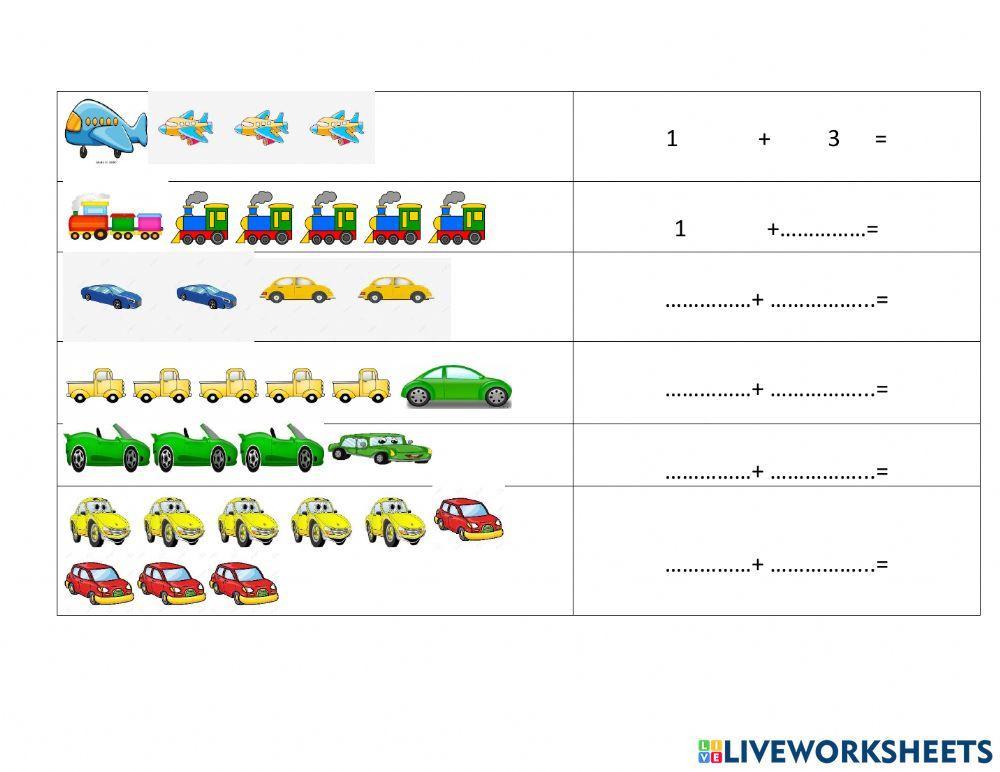 Bài tập cộng trừ đơn giản
