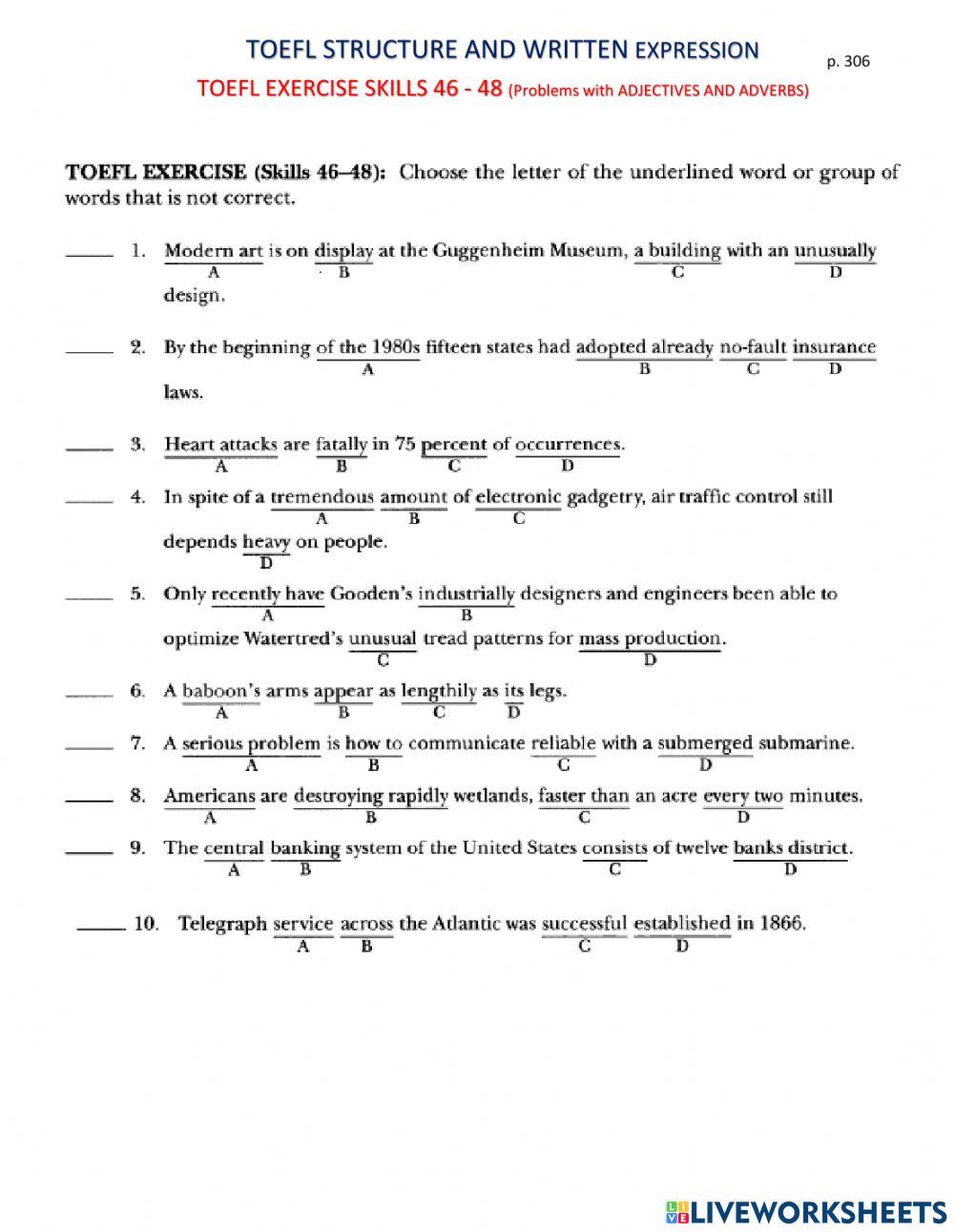 TOEFL Exercise Skills 46-48