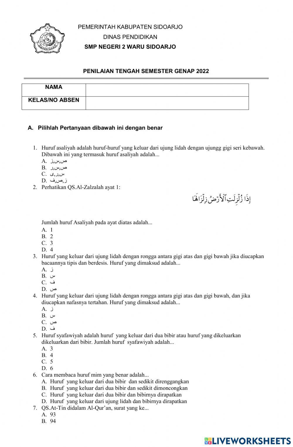 Pts btq smp negeri 2 waru sidoarjo