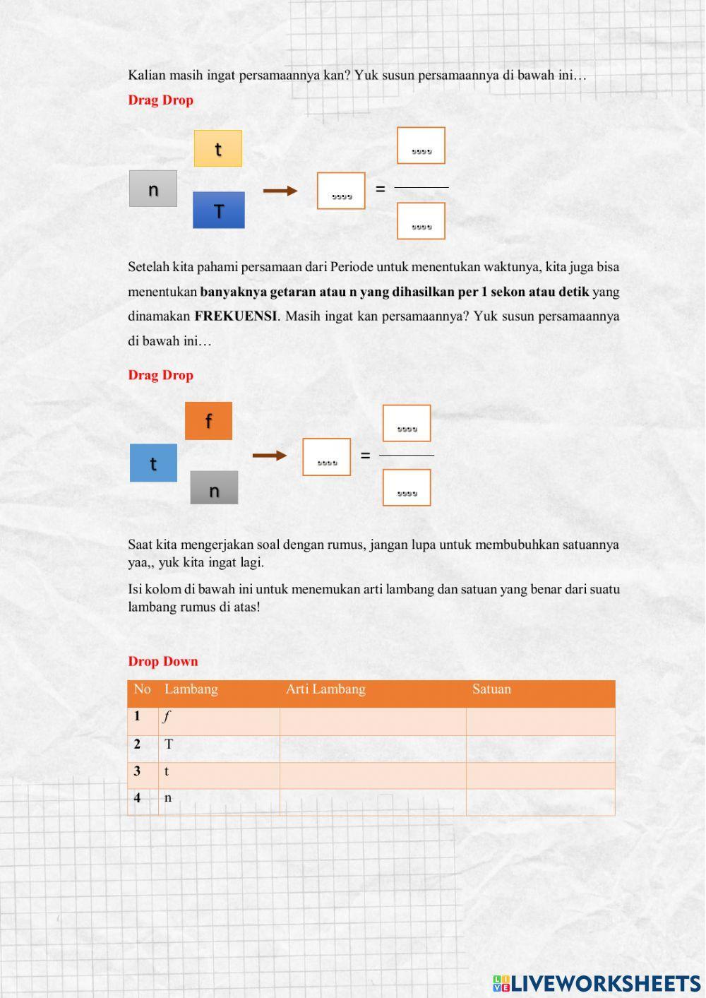 E-LKPD 1 Materi Getaran untuk kelas VIII SMP-MTs