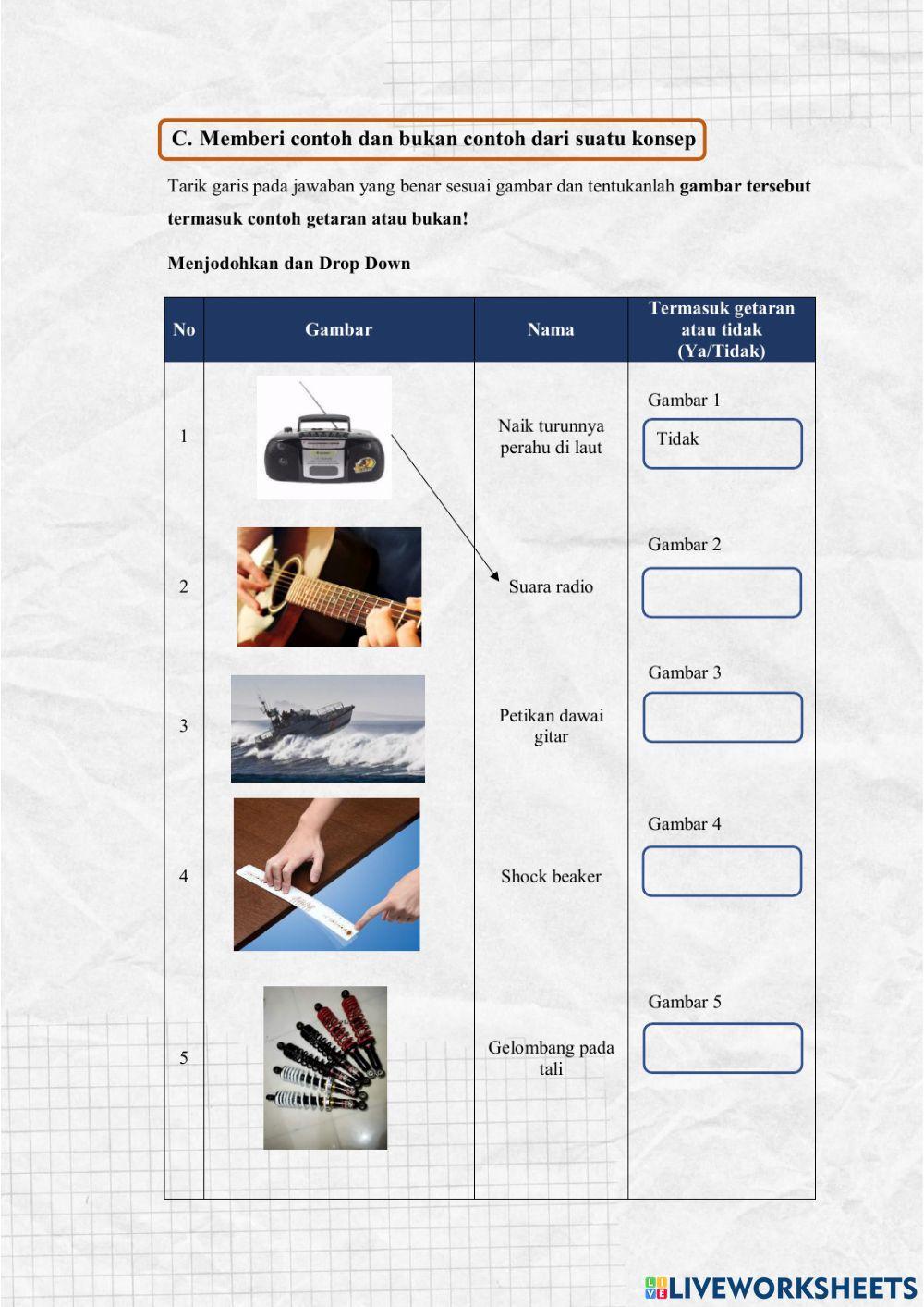 E-LKPD 1 Materi Getaran untuk kelas VIII SMP-MTs