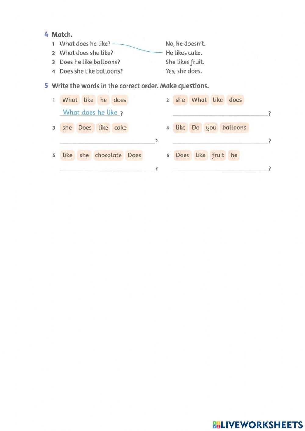 Homework online exercise for 3 | Live Worksheets