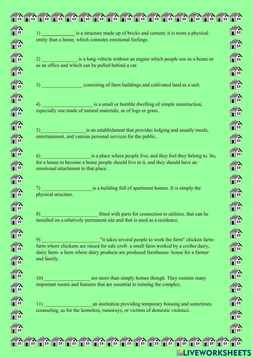 Places ( What do you live)