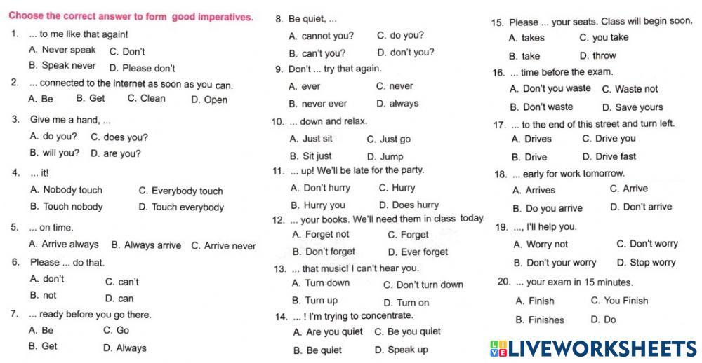 Sm sd4 english imperative 1