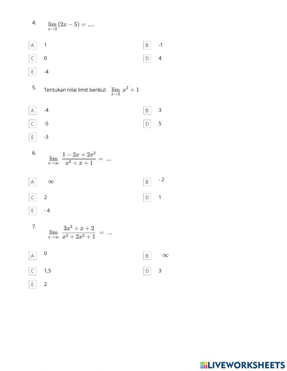 Remidi limit dan turunan