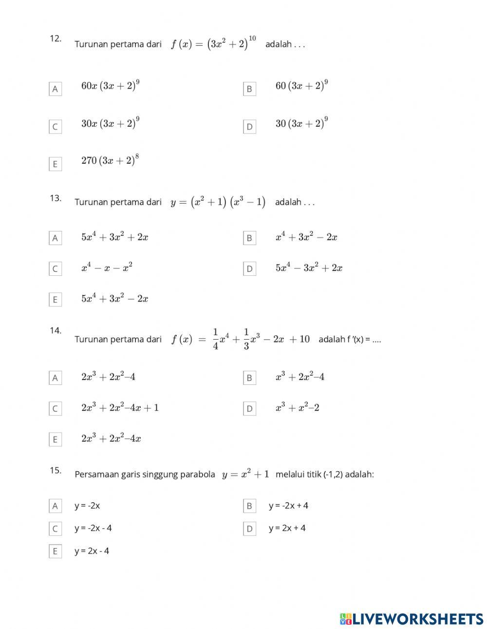Remidi limit dan turunan
