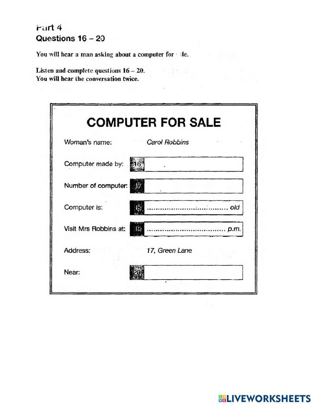 Progress Test 3 Listening