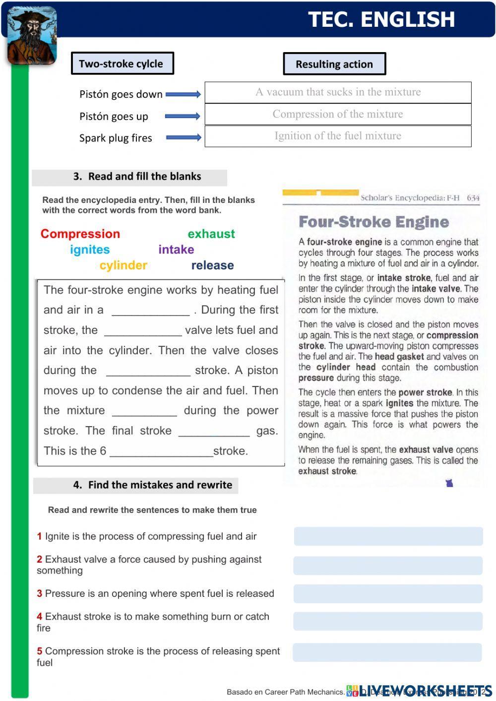 Two-stroke four stroke engine