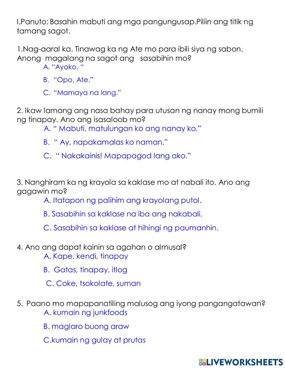 Edukasyon sa Pagpapakatao