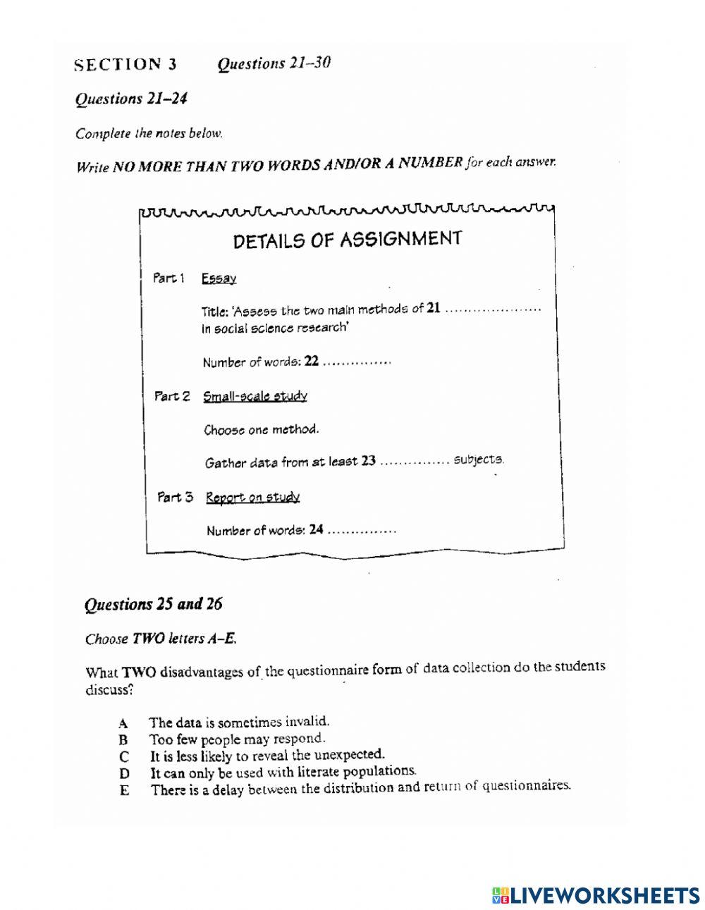Ielts listening test 2(book 4 part 3)