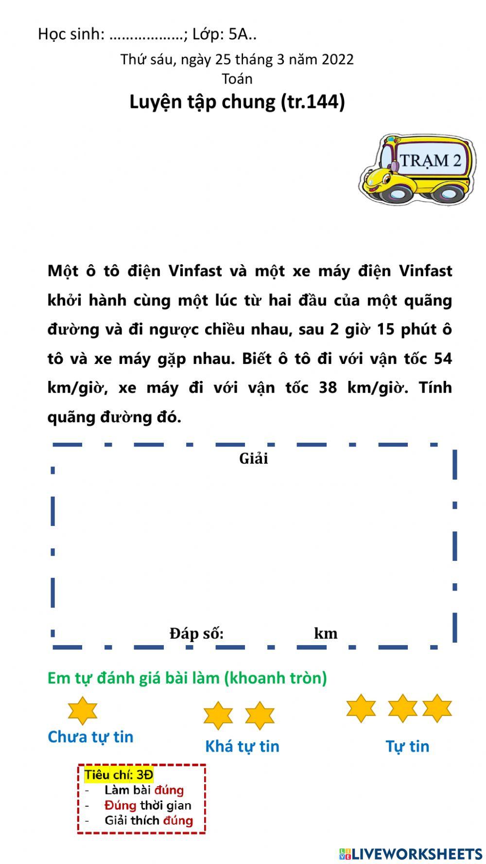 Tuần 27 - Toán 5 - Luyện tập chung
