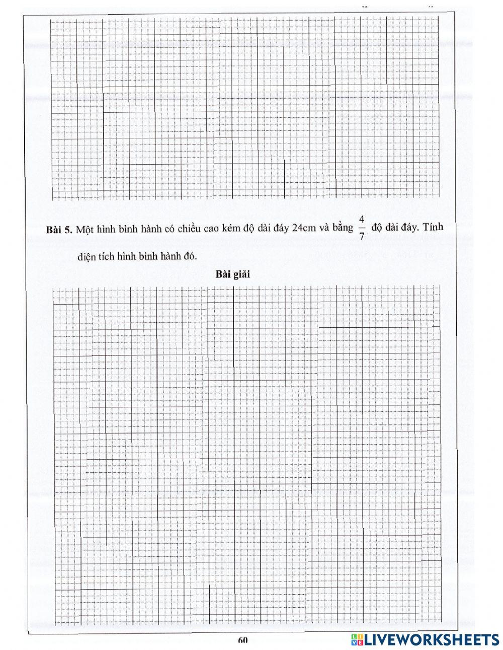 Toán 4 - Tuần 35 Bài tập
