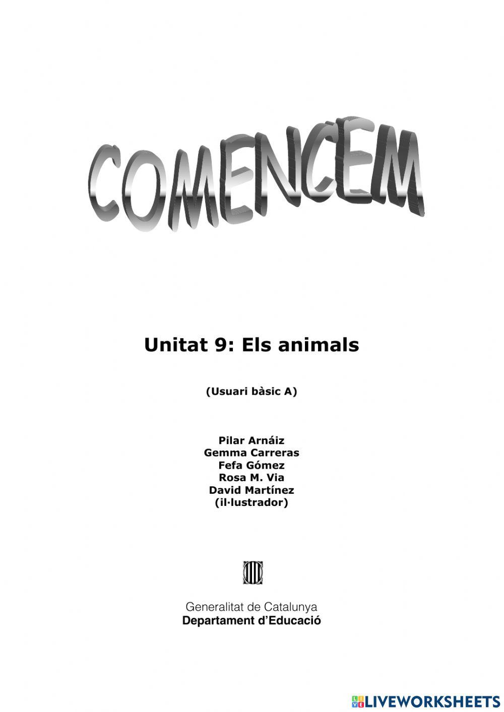COMENCEM .Els animals الحيوانات COMENCEM .Els animals الحيوانات