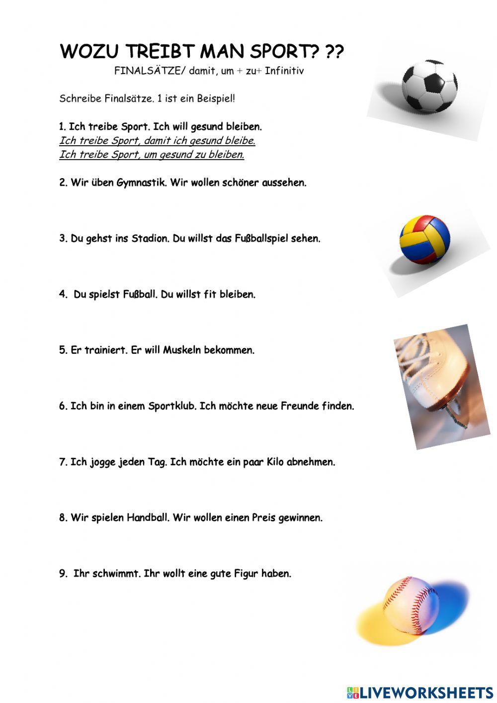 Wozu treibt man Sport?