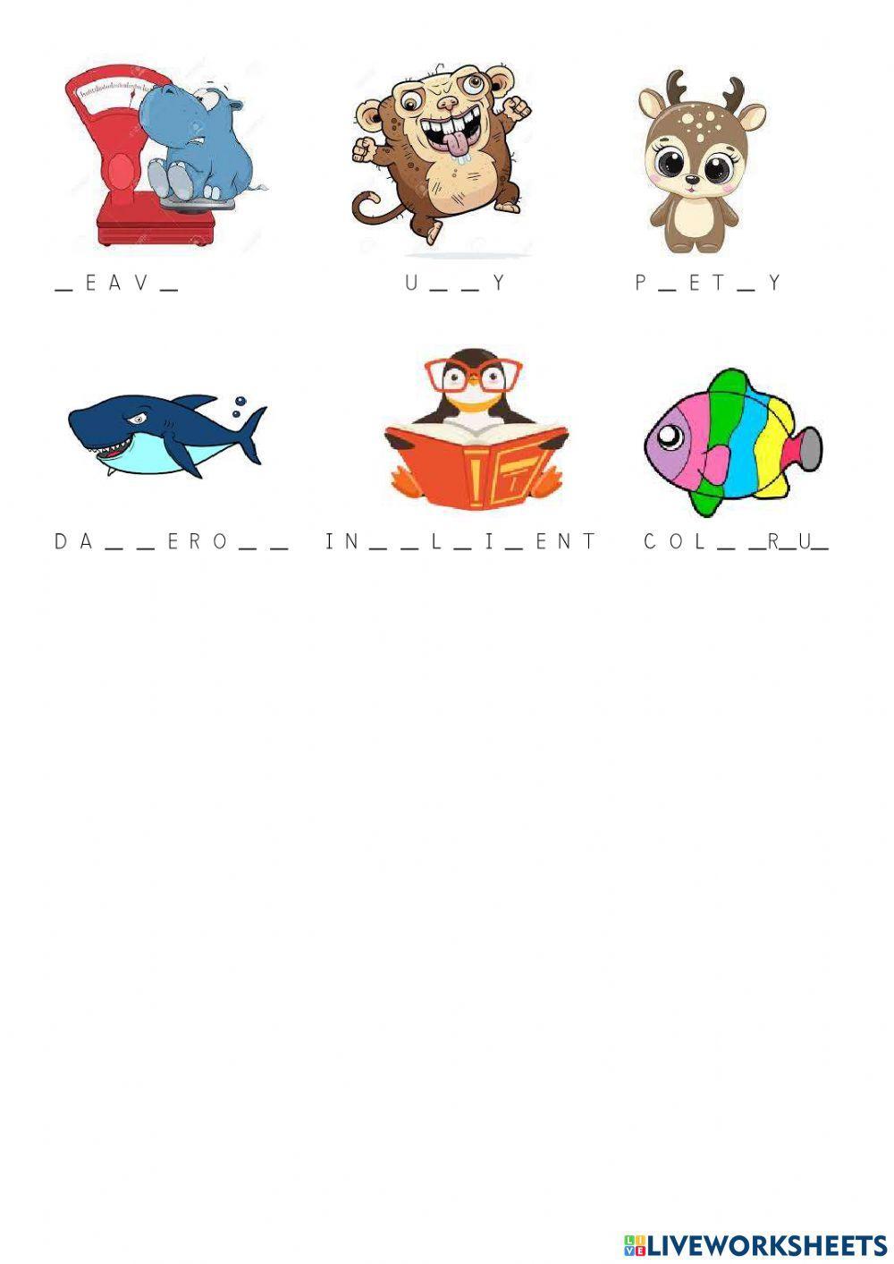 Animals live in the sea