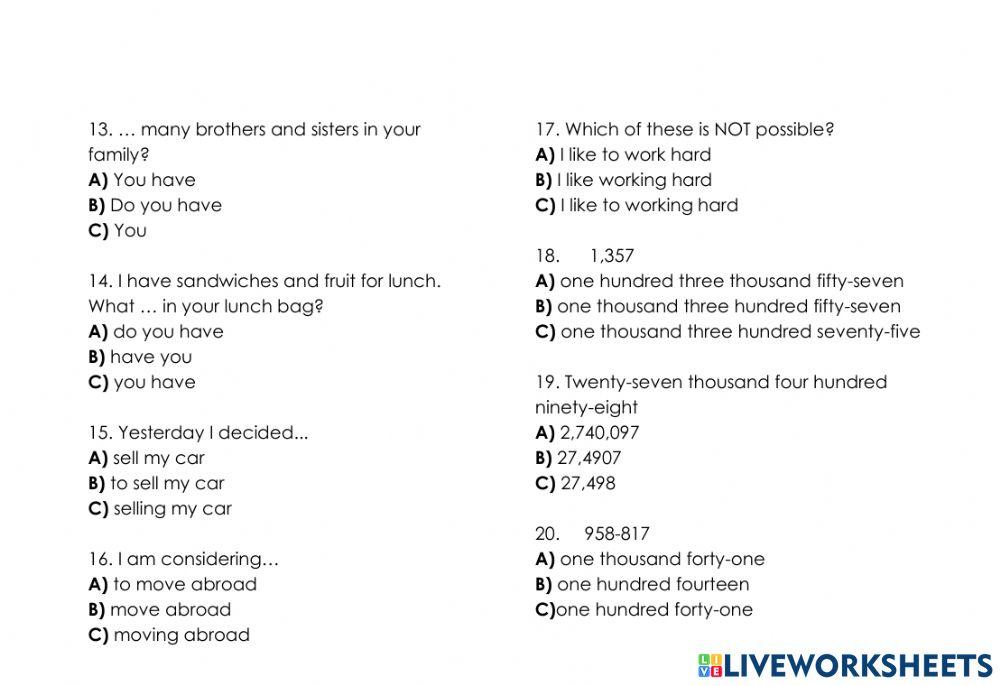 1st Partial Exam Bach