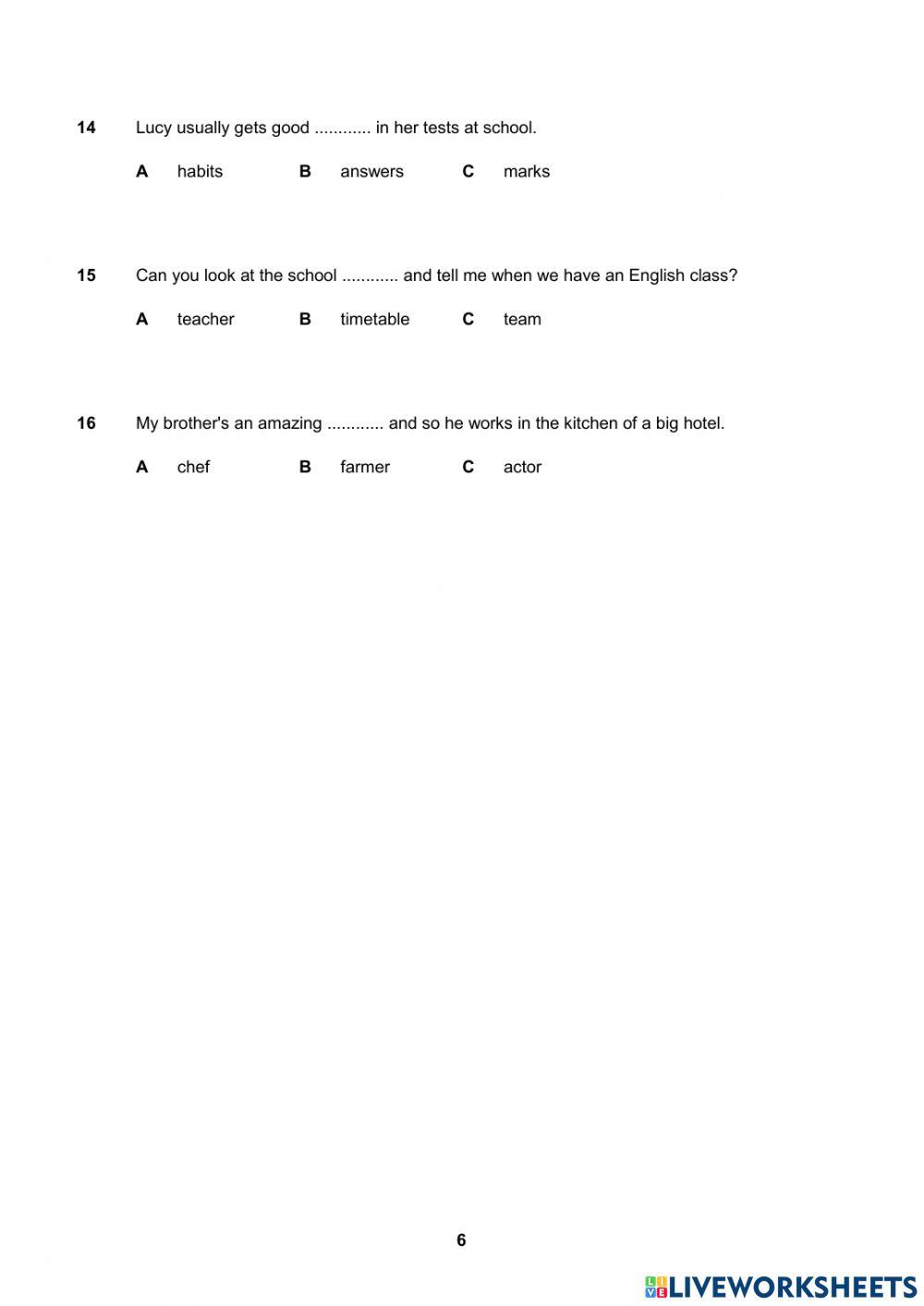 Empower unit 2 proress test