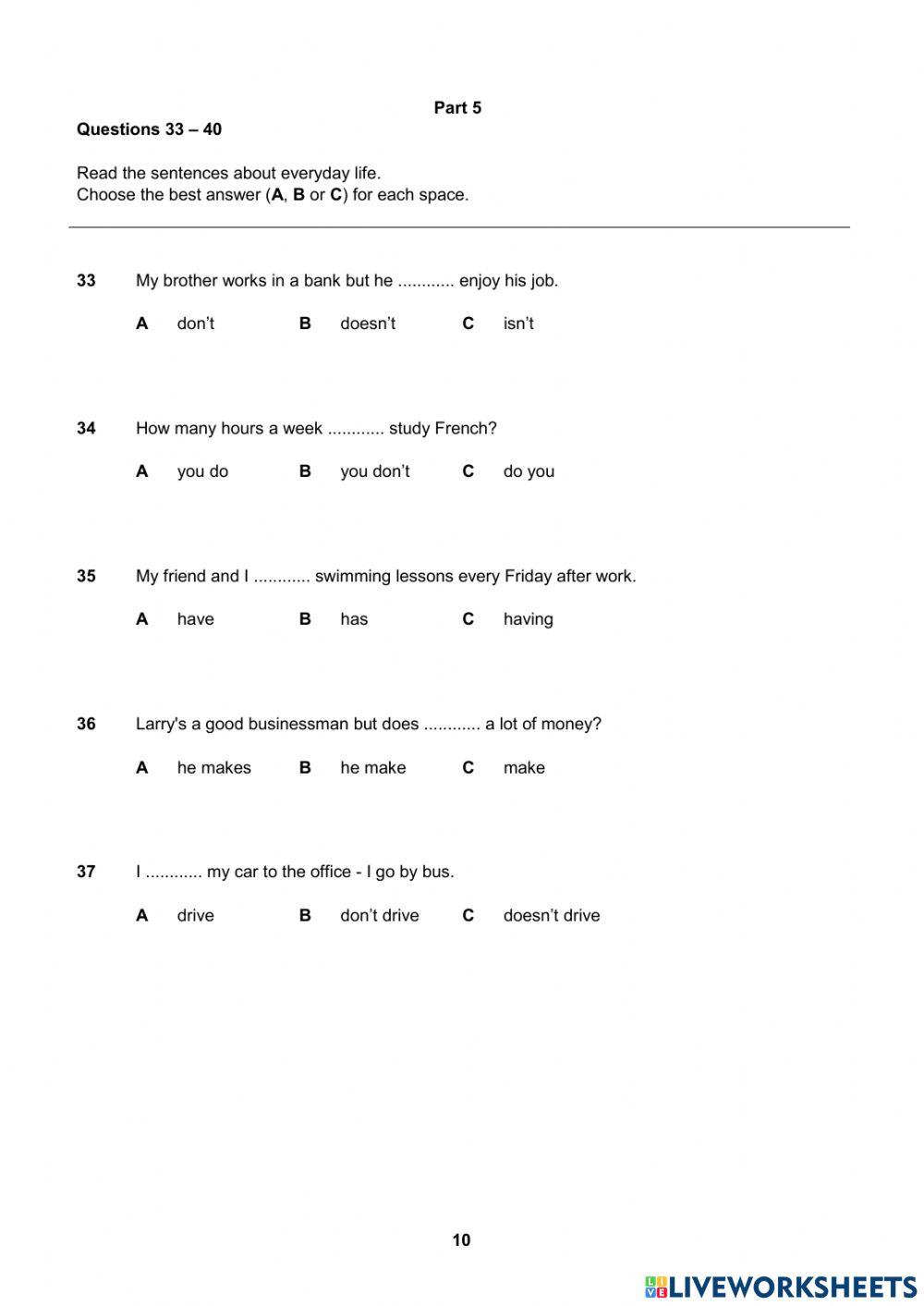Empower unit 2 proress test