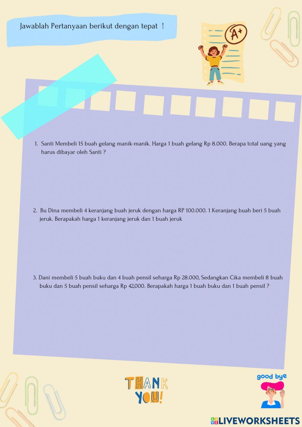 Lkpd aritmatika sosial