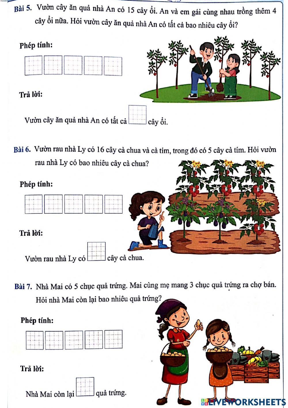 Phiếu cuối tuần môn Toán - tuần 27