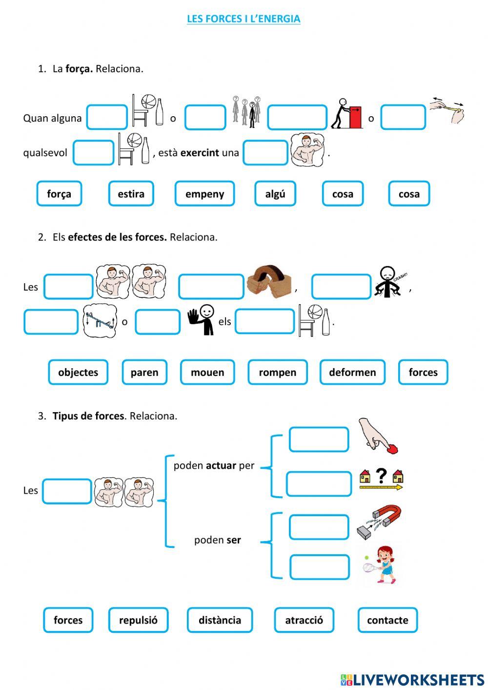 Les forces i l'energia. Les forces 1.