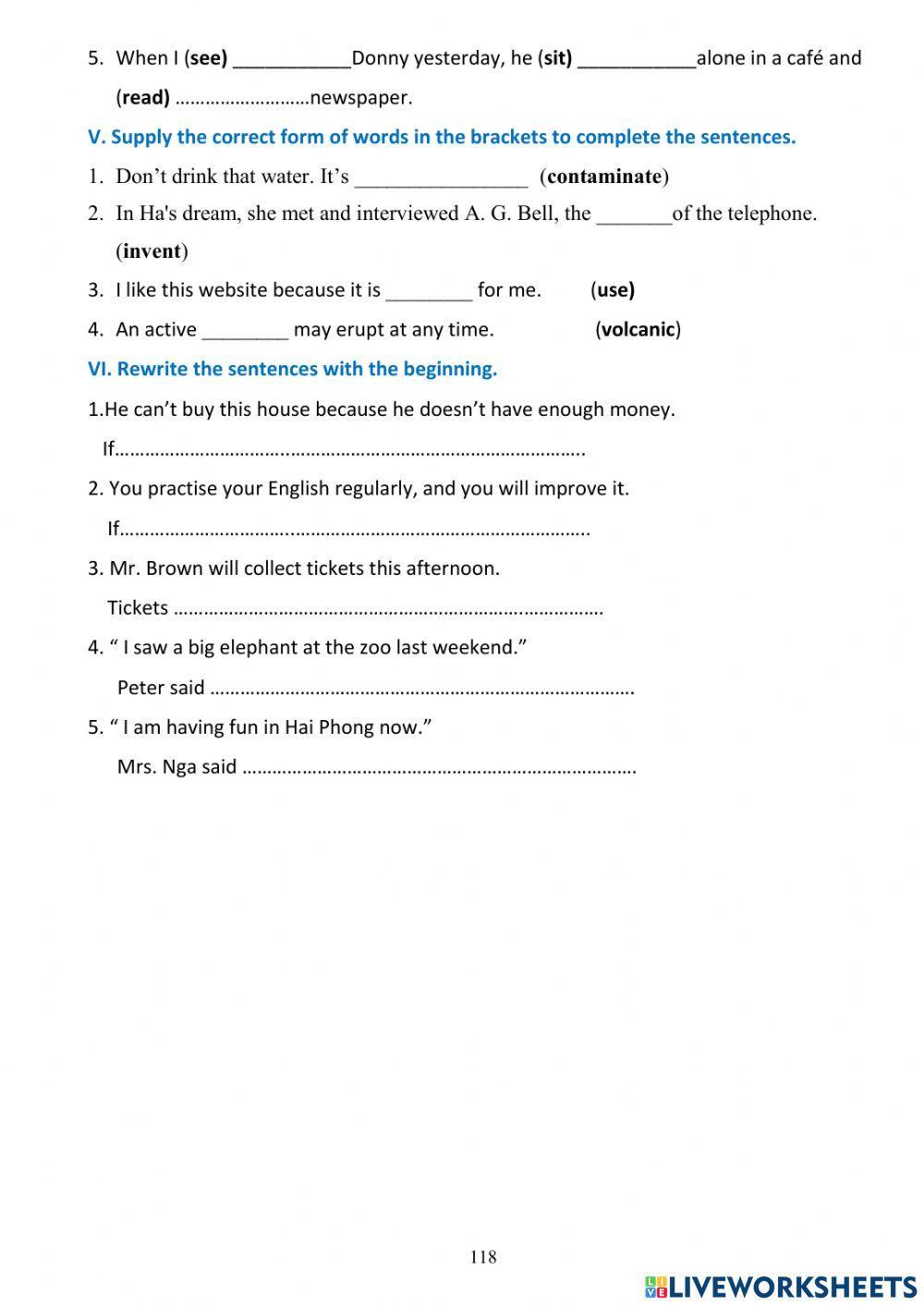 Đề 1 tiếng anh học kỳ 2