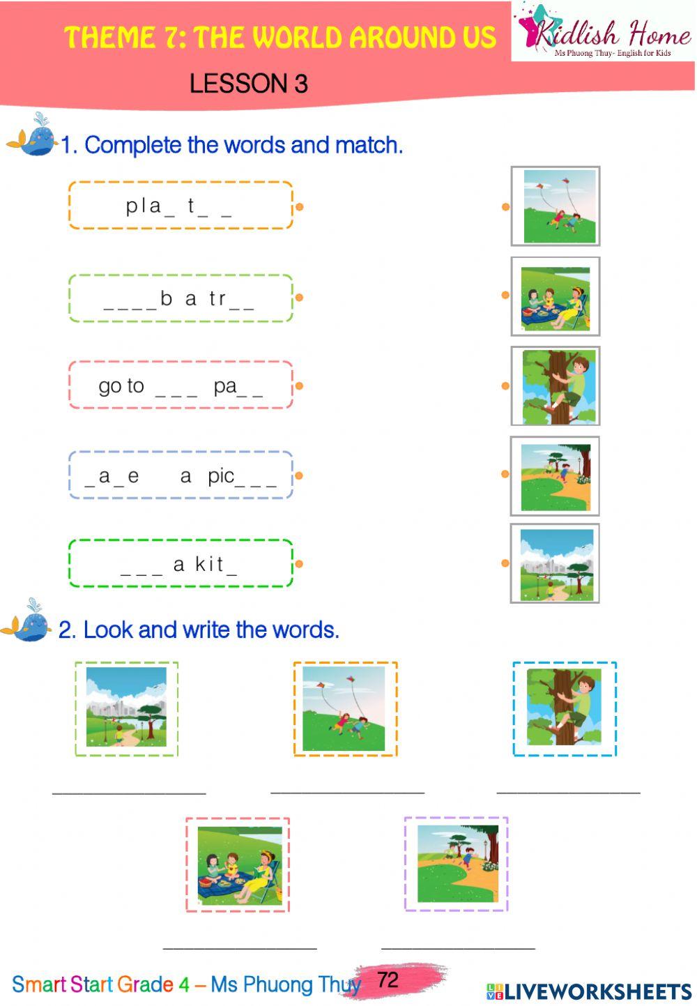 SM 4- Theme 7- lesson 3