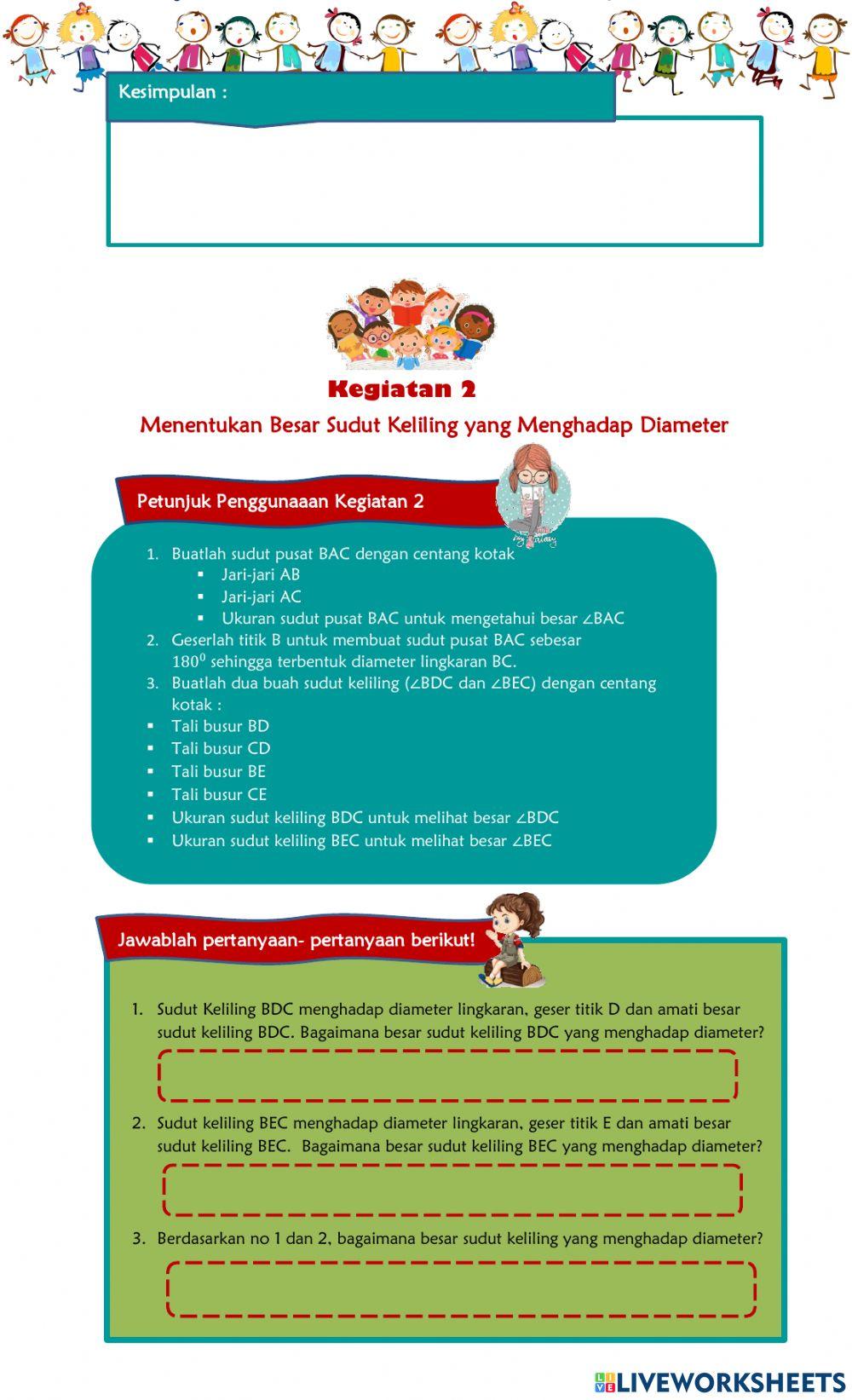 Sudut Pusat dan Sudut Keliling