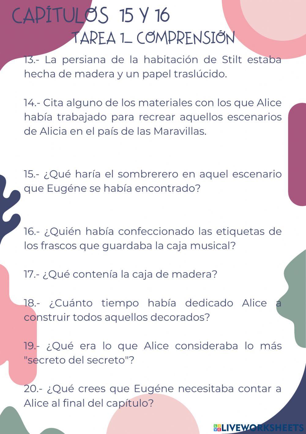 Prohibido capítulos 15 y 16- Tarea 1