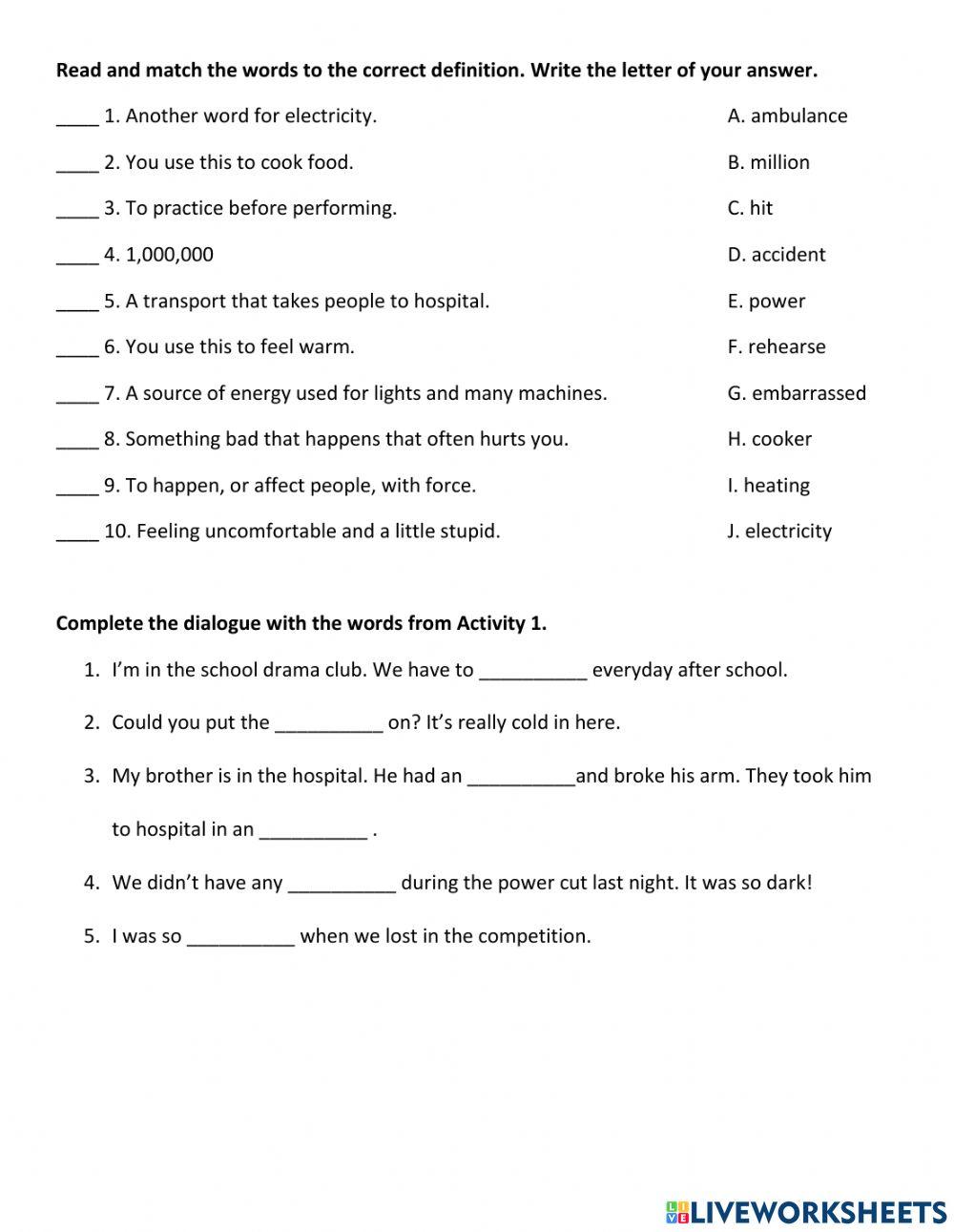 U5 L1 It’s an emergency!