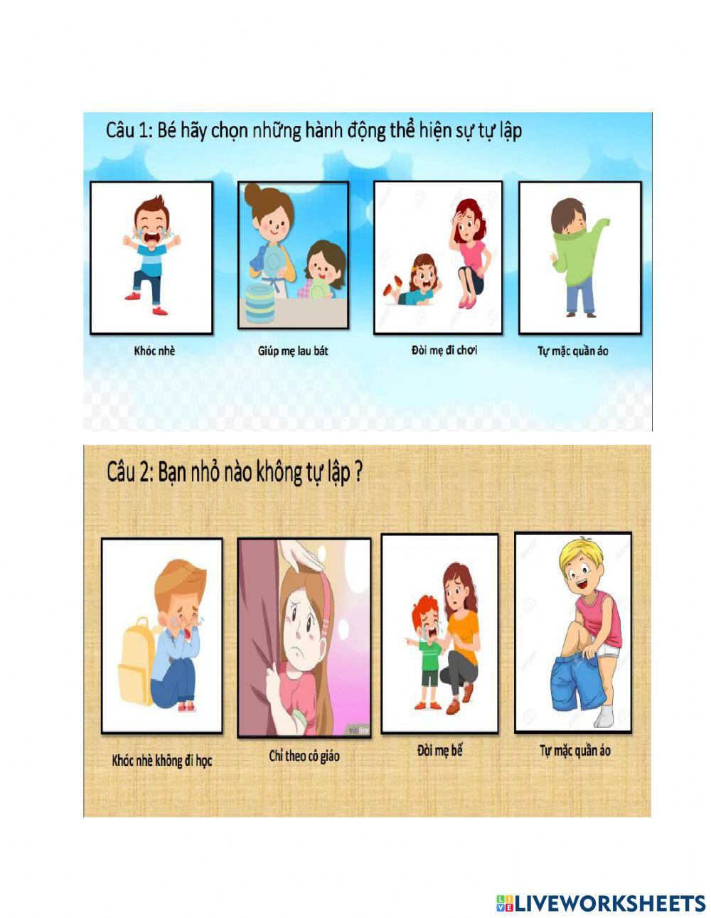 Dạy bé kỹ năng tự lập