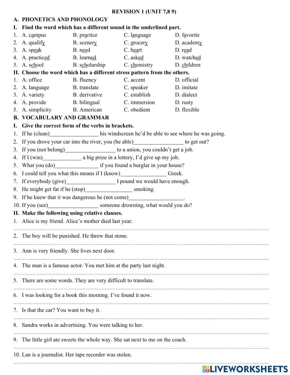 Revision 1 -unit 7,8,9