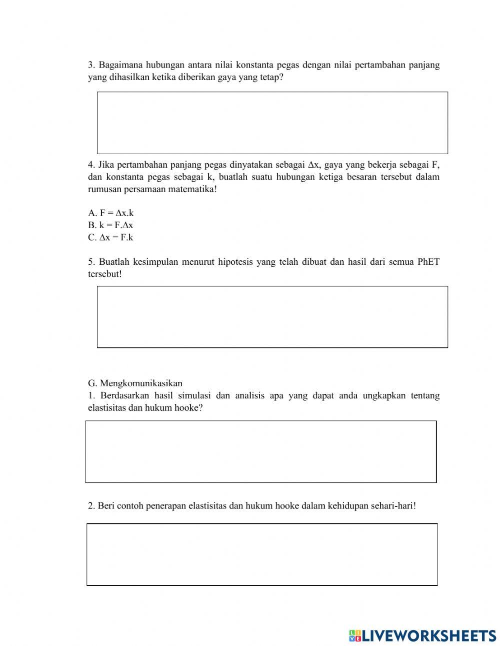 LKPD Elastisitas dan Hukum Hooke