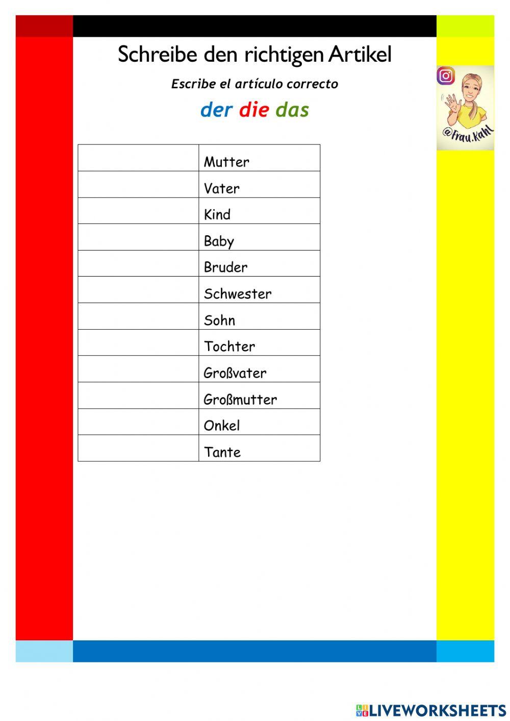 Der bestimmte Artikel