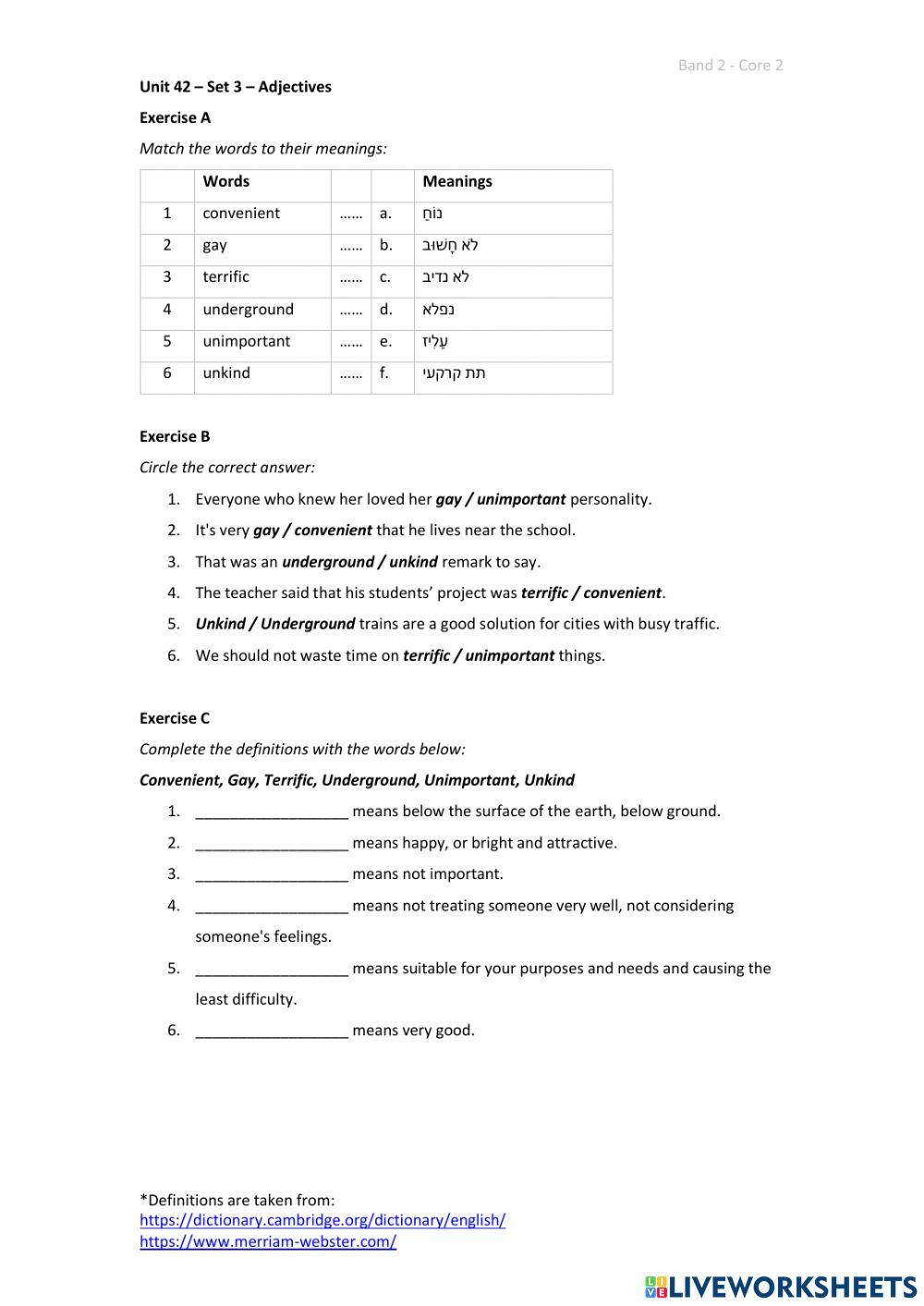 Band 2 (Core 2) - Unit 42 - Set 3
