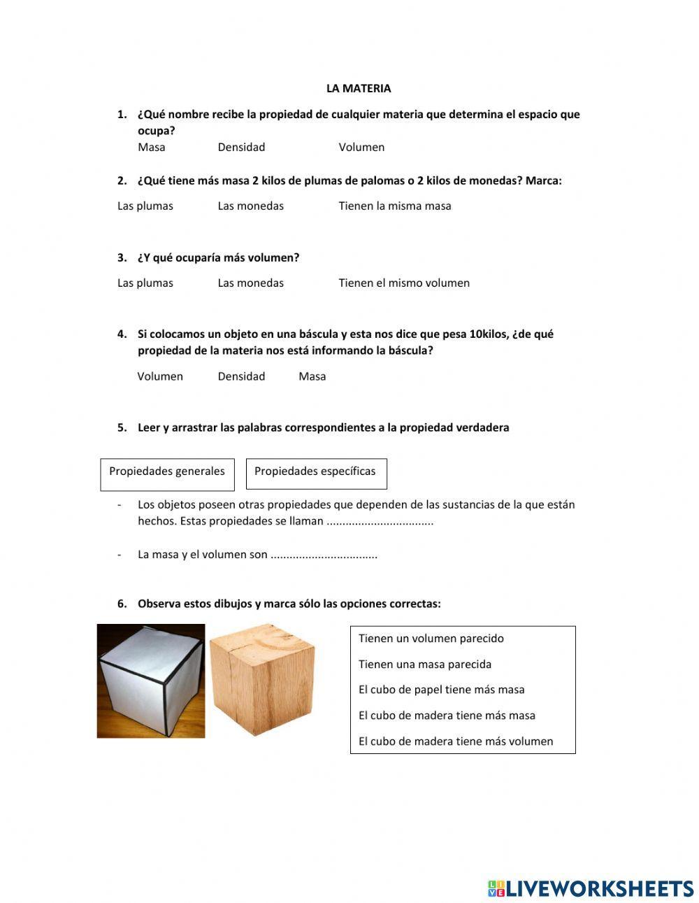 La materia y las mezclas