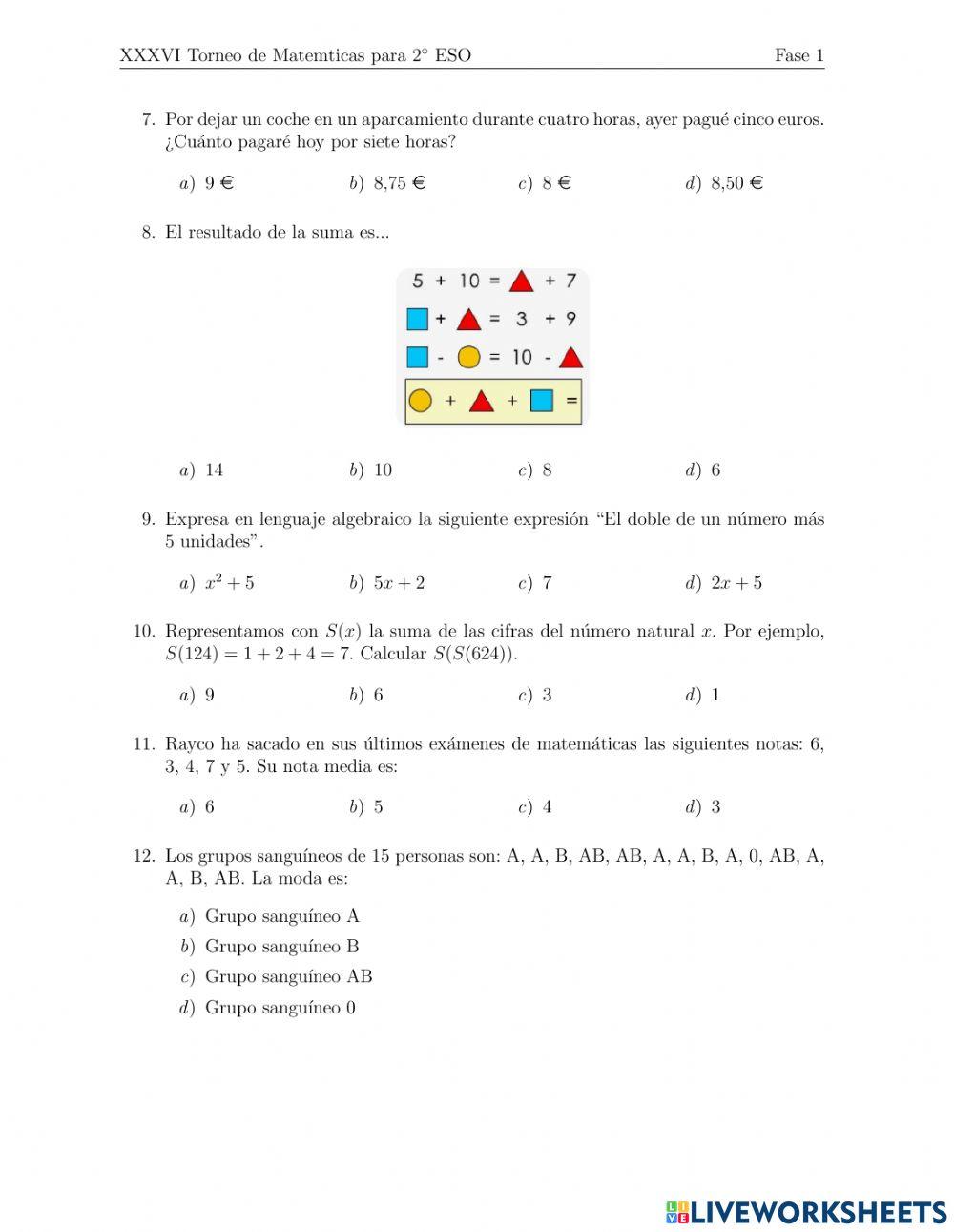 Torneo 2º ESO (parte 2)