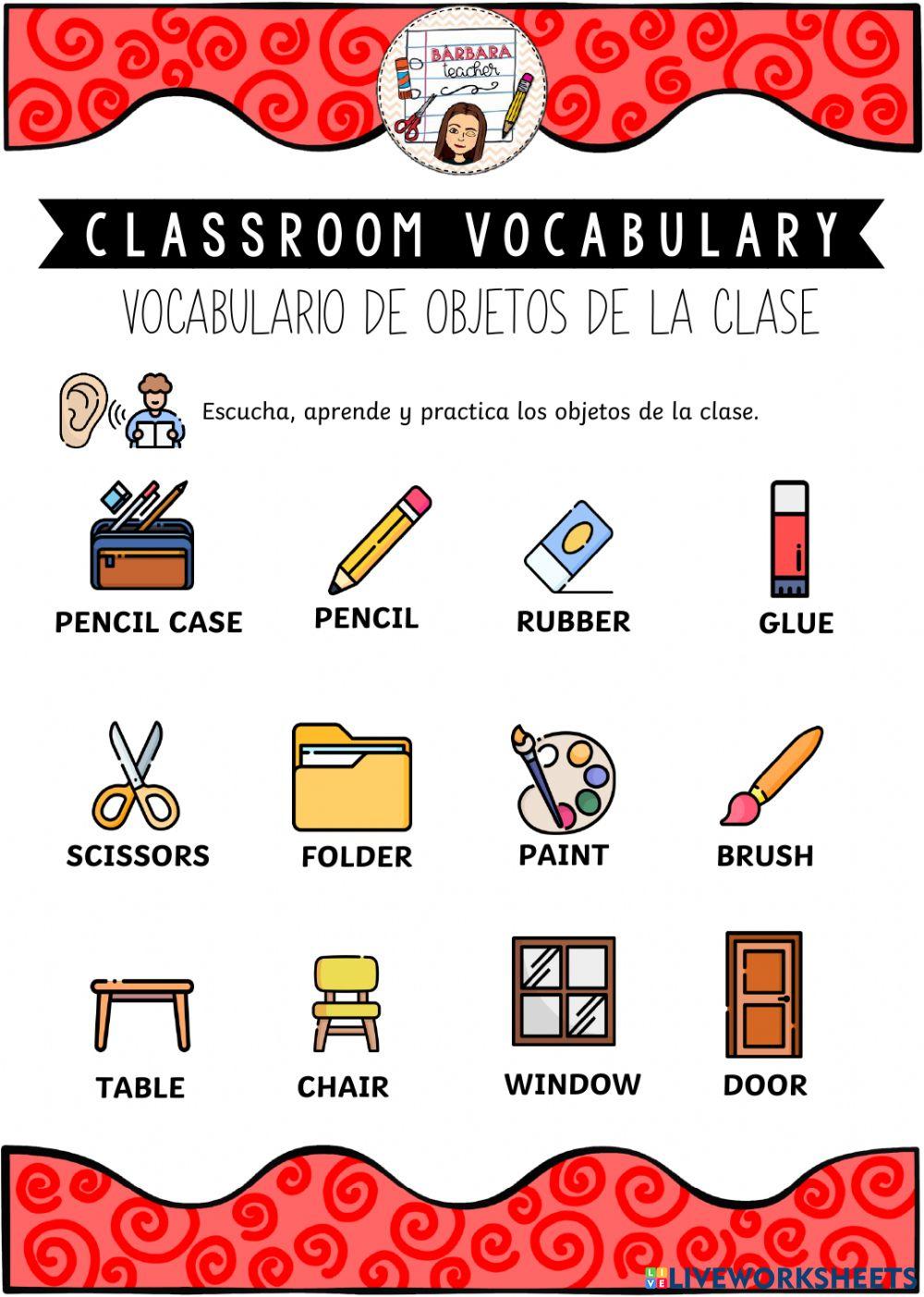 Classroom vocab intro