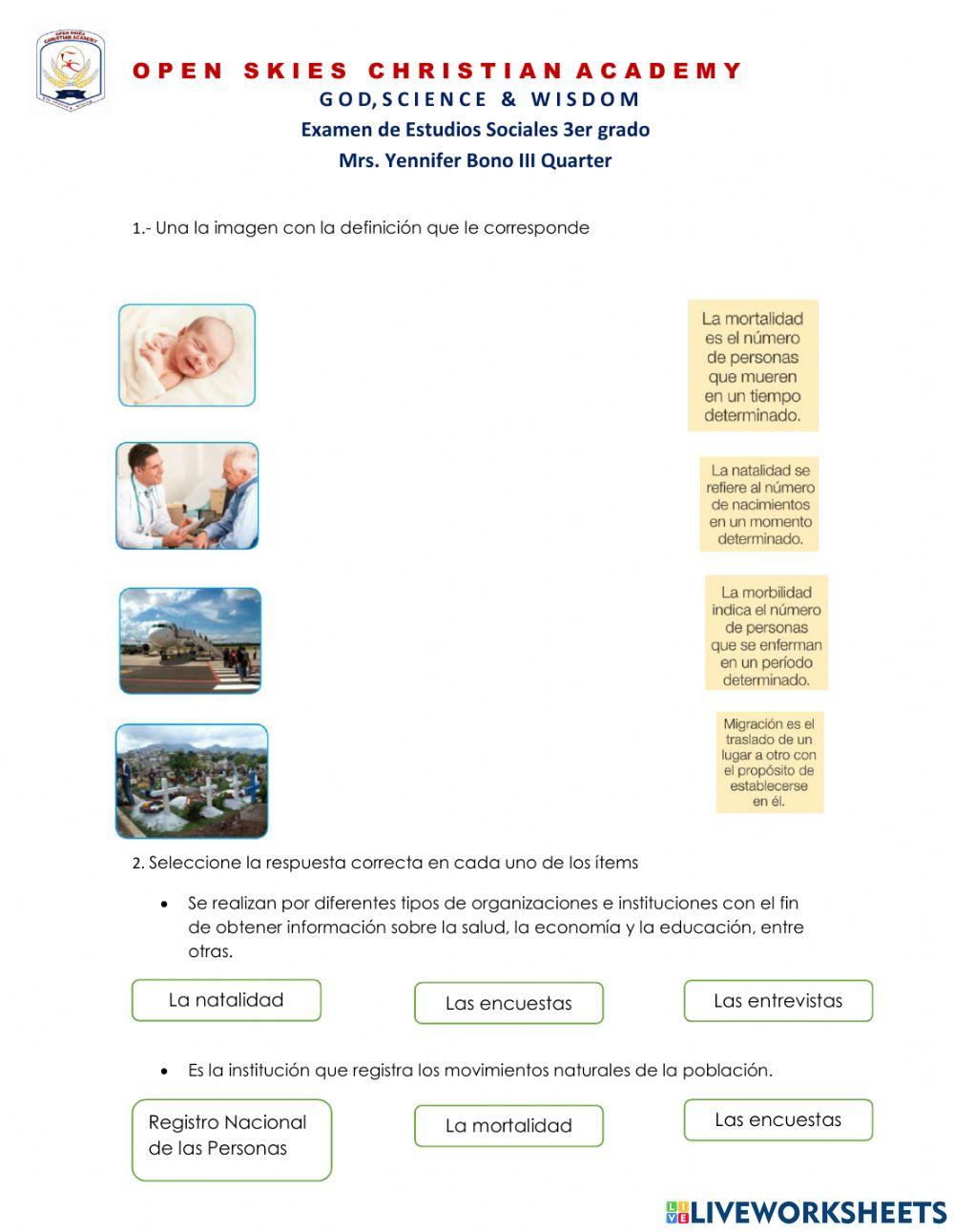 Examen de Estudios Sociales