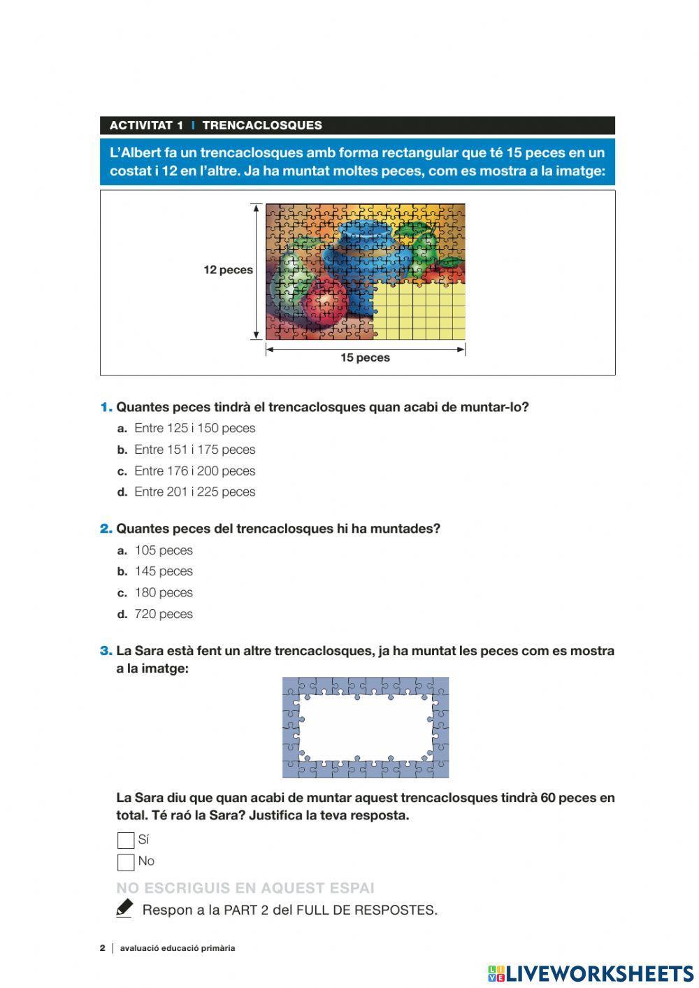 Competències bàsiques 2021 MATEMÀTIQUES