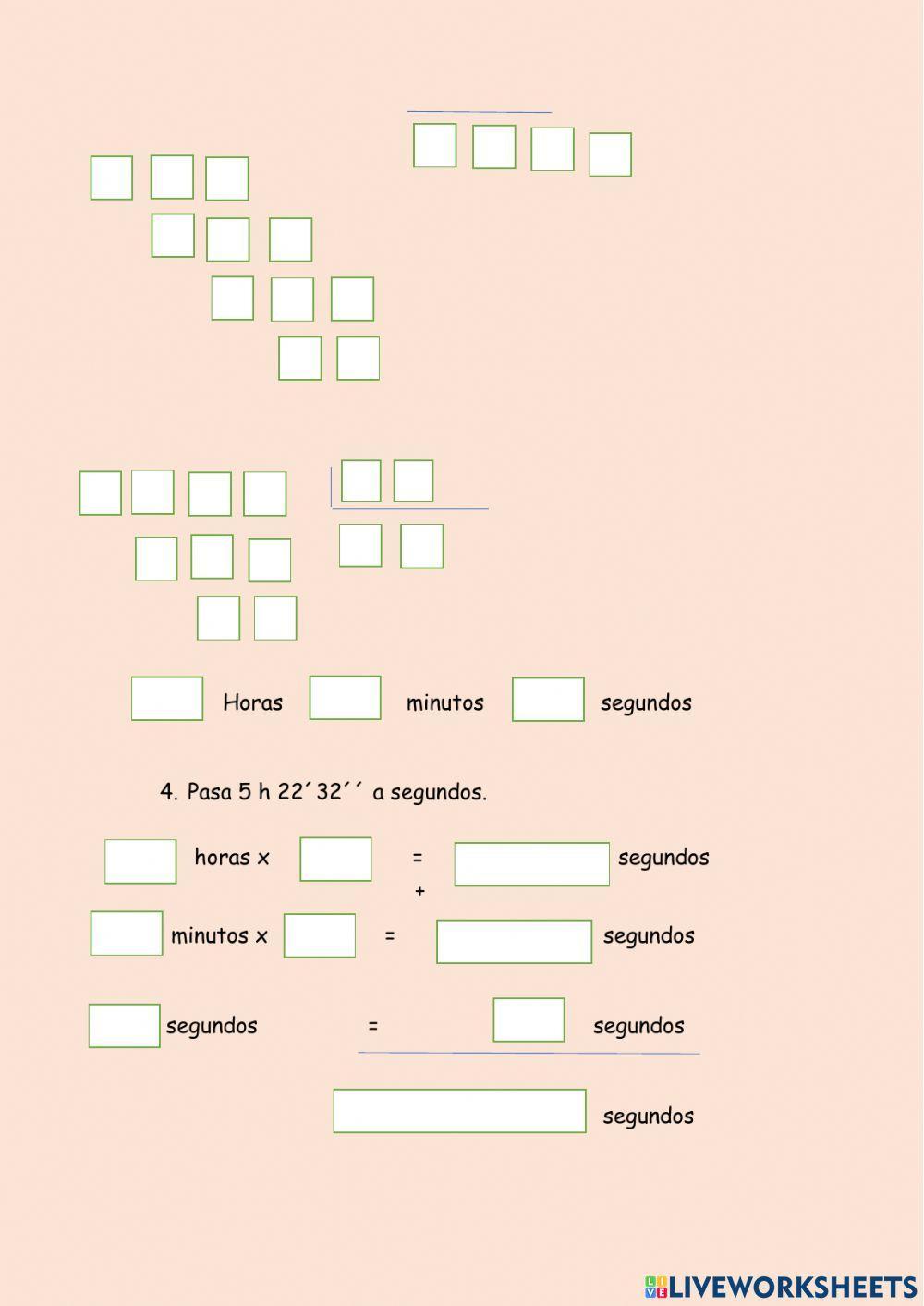 Paso horas minutos segundos