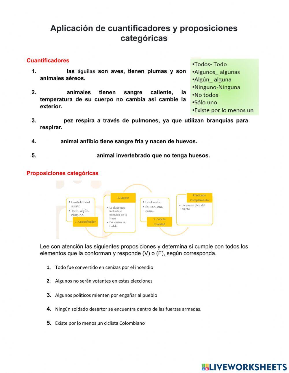 Cuantificadores y Proposiciones
