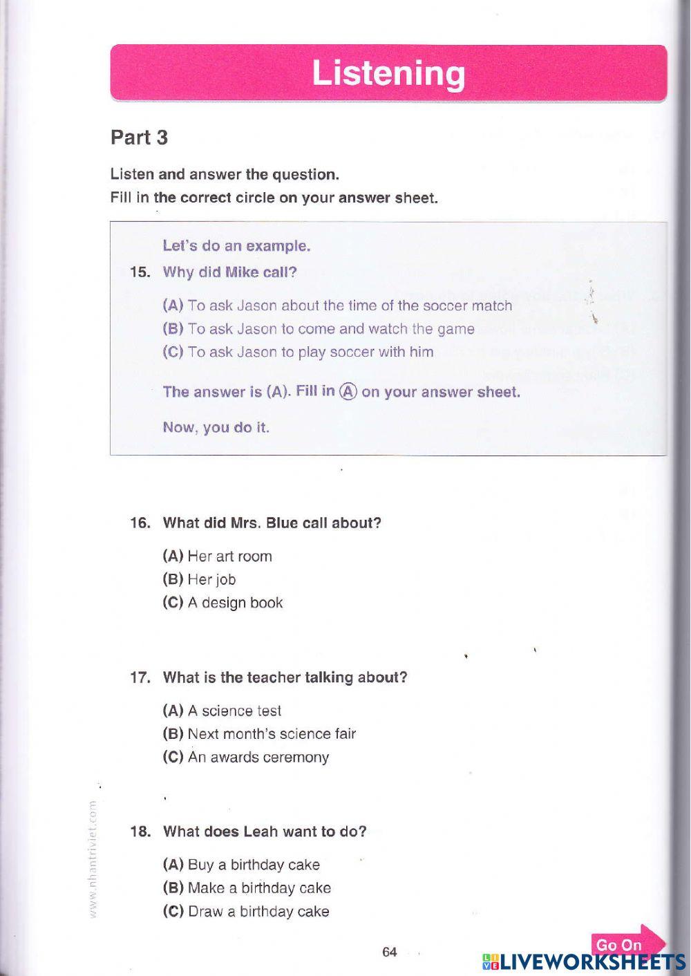 Toefl Listening test 2 p1