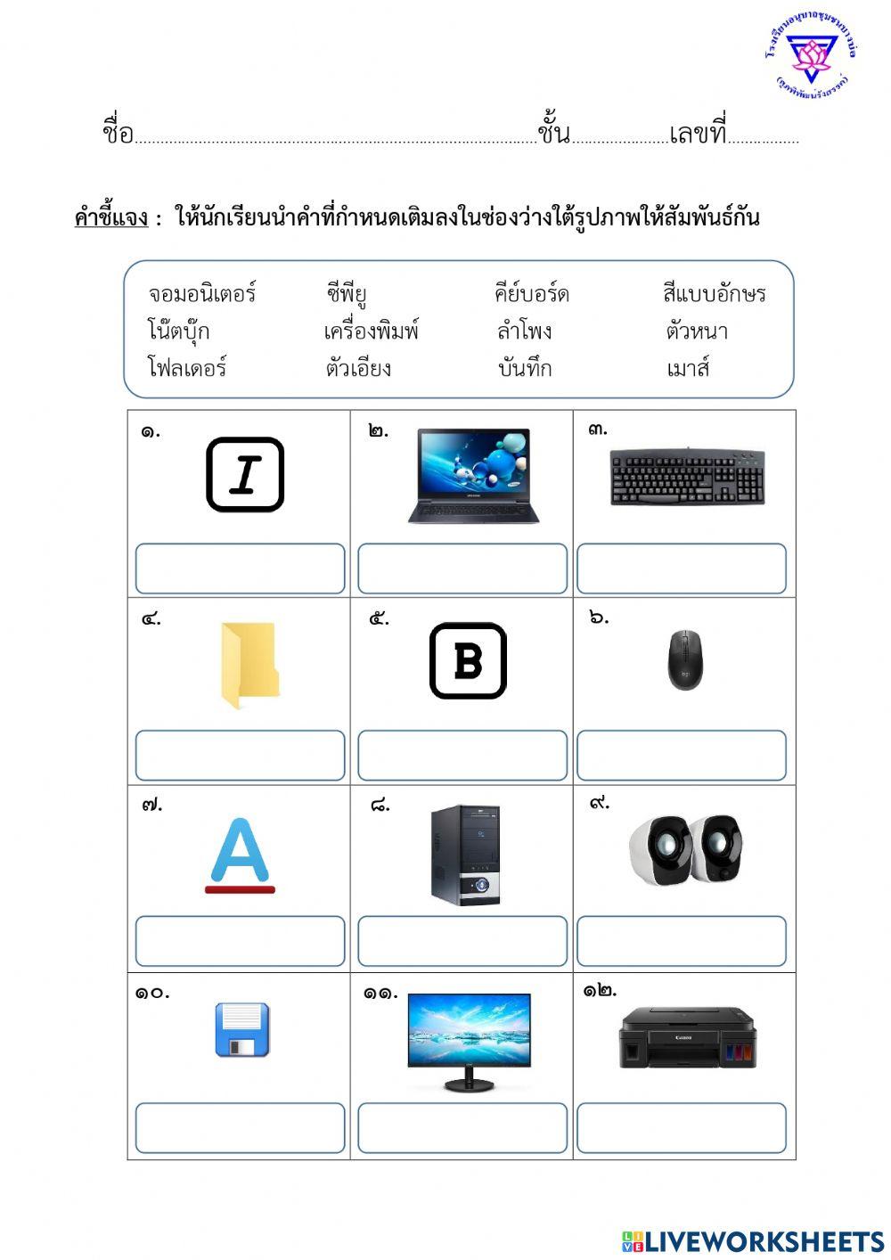 ส่วนประกอบของคอมพิวเตอร์