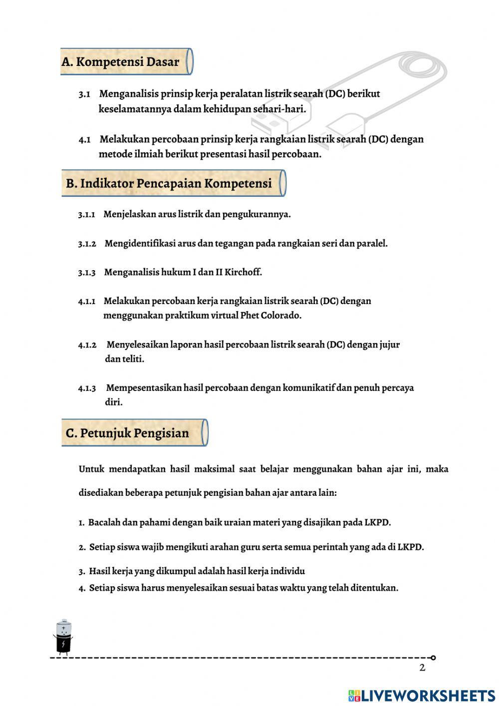 E-LKPD Listrik Arus Searah (DC)