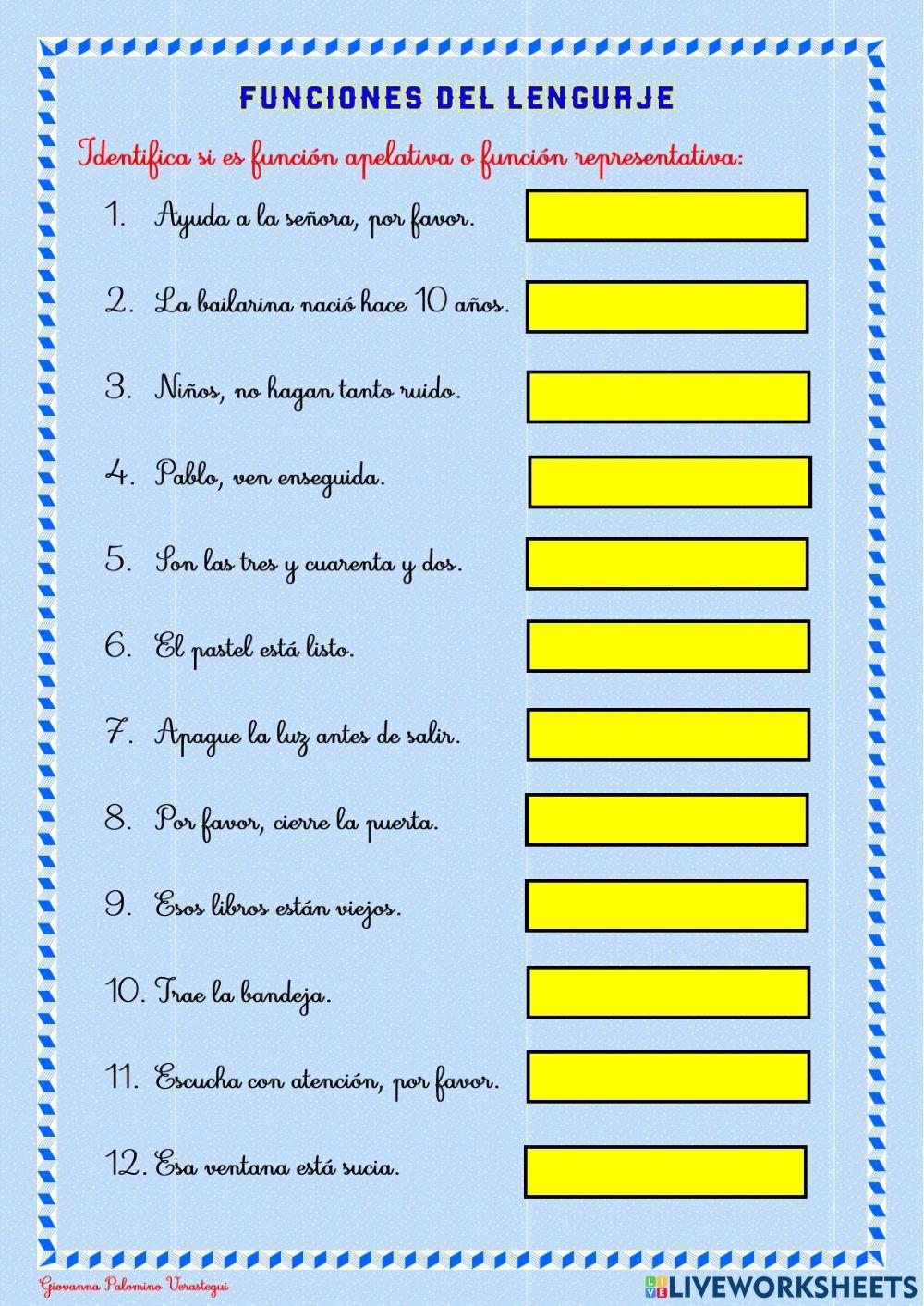 Funciones del leguaje Funciones del leguaje