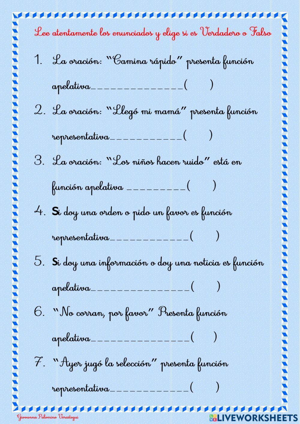Funciones del leguaje Funciones del leguaje